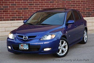07 mazda 3 grand touring gt 5 speed manual hid sunroof heated leather seats blue