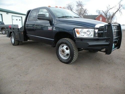 2007 dodge ram 3500 4x4 6.7 diesel quad cab 6 speed manual flatbed dually