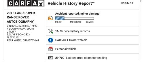 2015 Land Rover Range Rover AUTOBIOGRAPHY Only 29k Miles One-Owner, US $39,900.00, image 26