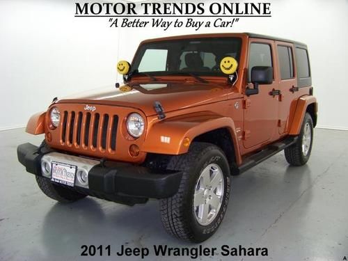 Sahara unlimited 4x4 navigation kc lights hardtop media 2011 jeep wrangler 12k