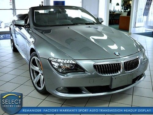 1 owner 650i convertible hud sport prem sound cold weather pkg sat &amp; hd radio!!