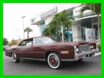 76 classic caddy convertible *6-pass leather seating *whitewall tires *florida