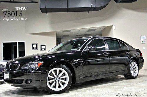 2007 bmw 750li black/black cpo warranty! navigation loaded serviced perfect wow$