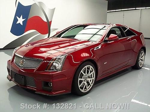 2011 cadillac cts v coupe recaro seats sunroof nav 24k texas direct auto