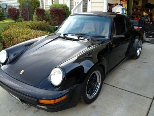 1988 porsche 911/930 whale tale turbo black and tan