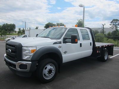 2012 ford f550 flat bed 11k miles turbo diesel dualie no reserve