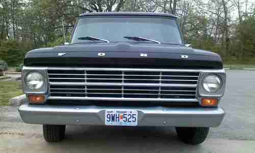 1968 Ford F-100 Exterior Satin Black/Gun Metal Grey Interior Red and Black, US $11,000.00, image 4