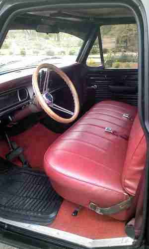 1968 Ford F-100 Exterior Satin Black/Gun Metal Grey Interior Red and Black, US $11,000.00, image 7