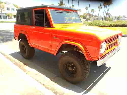 1969 Ford Bronco V8 Stick Lifted 4x4 Flowmasters BFG's Deep Orange Beautiful!, image 4