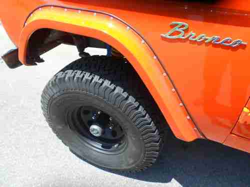 1969 Ford Bronco V8 Stick Lifted 4x4 Flowmasters BFG's Deep Orange Beautiful!, image 5