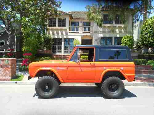 1969 Ford Bronco V8 Stick Lifted 4x4 Flowmasters BFG's Deep Orange Beautiful!, image 11