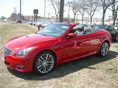 2012 g37 convertible, premium package, navigation, red/black, 5578 miles