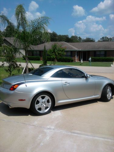 2002 lexus sc430 convertible hardtop millinium silver/black leather