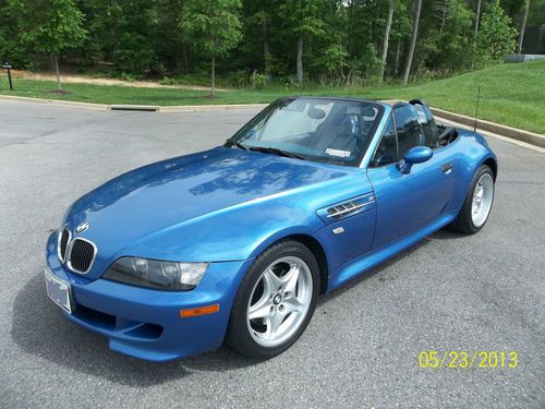 2000 bmw m roadster convertible 3.2l 240hp 5 speed estoril blue metalic