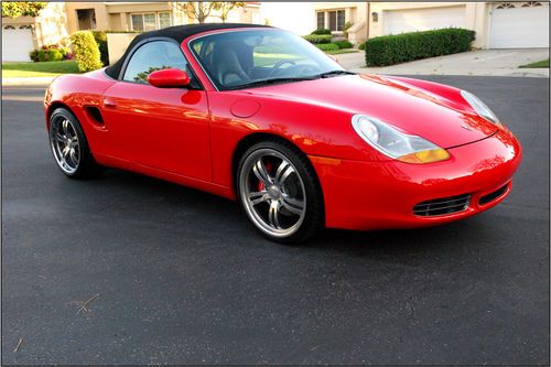 2000 porsche boxster s, convertible, red, 48,000 original owner miles, stunning!