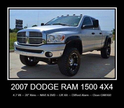 V8 4x4 -- custom wheels &amp; lift -- navi -- dvd -- alarm -- clean carfax!