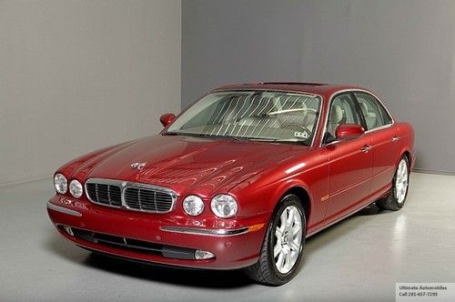 2004 jaguar xj8 navigation sunroof xenons red wood heated seats 1-owner 69k mile
