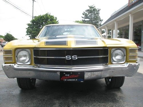 1971 Chevrolet Chevelle SS Placer gold 355 wheel disc brakes Recent Restoration, image 3