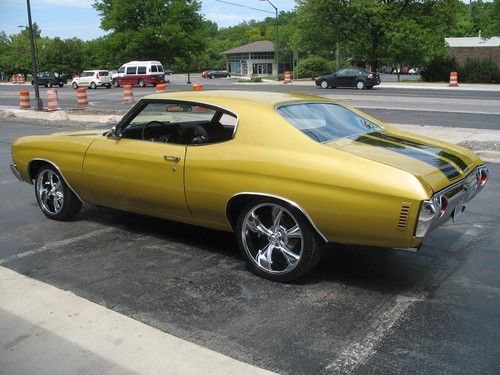 1971 Chevrolet Chevelle SS Placer gold 355 wheel disc brakes Recent Restoration, image 18