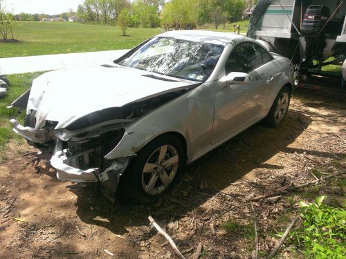 2005 Mercedes SLK 350, Salvage, Silver, 40k, Black Leather, Hard Top Convertible, US $6,100.00, image 3