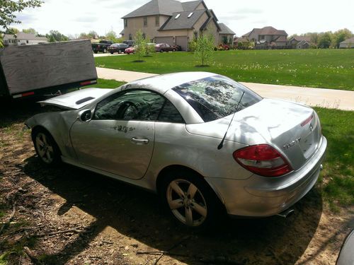 2005 Mercedes SLK 350, Salvage, Silver, 40k, Black Leather, Hard Top Convertible, US $6,100.00, image 4