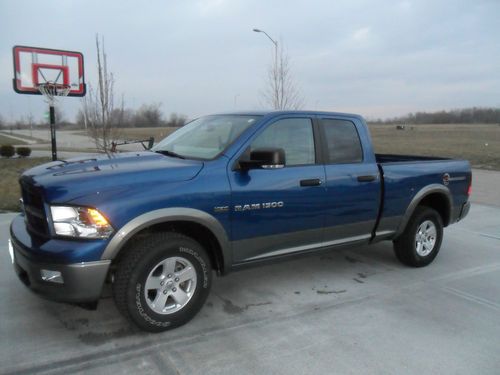 Ram 1500 outdoorsman quad cab 4x4 hemi, deep water blue and gray, $27,350