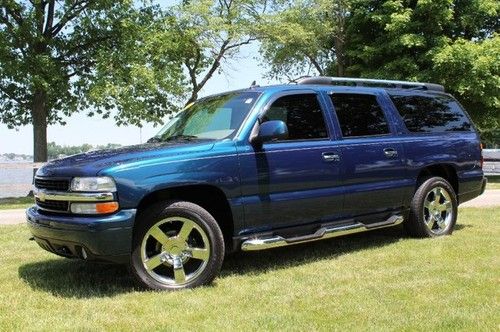 Ltz bermuda blue metallic navigation leather 4x4 dvd captians we finance we ship