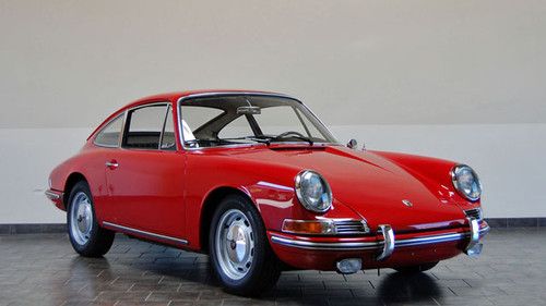 1967 porsche 911 coupe - polo red - older restoration