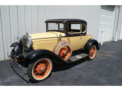 1930 ford model a rumble seat coupe runs and drives all steel historical vehicle