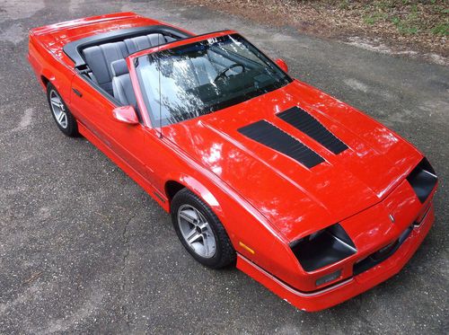 1988 original chevrolet convertible camaro iroc-z red | no reserve