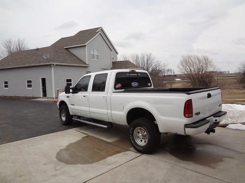 2004 ford f350 powerstroke diesel 4x4 crew cab short bed 1 ton towing white