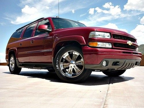 Supercharged fun! 2005 chevy z71 suburban moon cd changer leather loaded seats 7