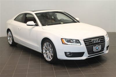 White audi a5 coupe quattro premium plus navigation heated seats rear camera