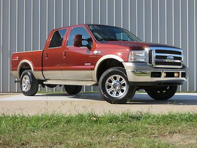 05 f250 king-ranch (power-stroke) diesel 4wd swb carfax rancho heated-seats tx !