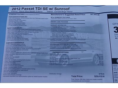 7-Days *NO RESERVE* '12 VOLK PASSAT TDI SE LIKE NEW DSG DIESEL 1-OWNER BEST DEAL, image 88