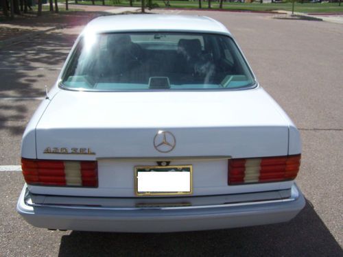 1989 Mercedes-Benz 420SEL Base Sedan 4-Door 4.2L White very clean, image 3