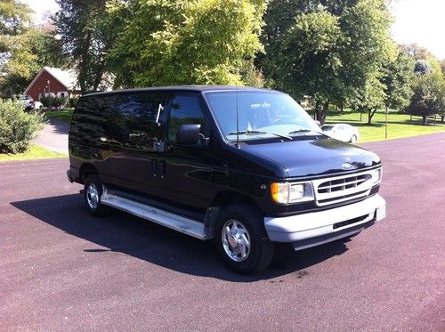 2002 ford cargo van e250, black, excellent condition, inverter ready