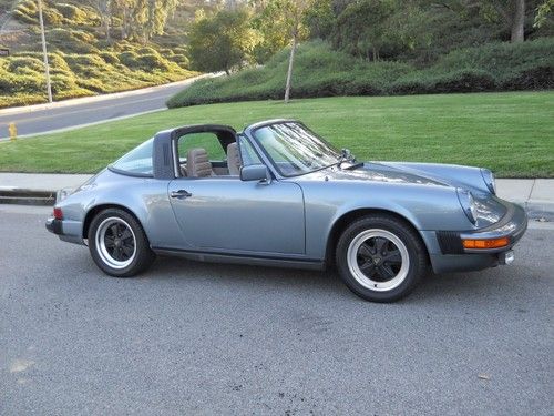 1983 911 sc targa slate blue with tan leather