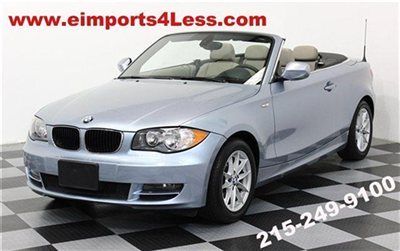 128i 6 speed convertible 2010 bmw power soft top heated seats light blue 6speed