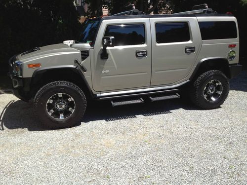 2006 hummer h2, grey, pewter, front bush grille,custom wheels,beautiful suv