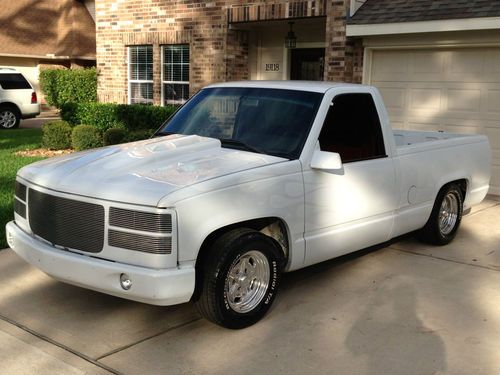 1991 chevrolet c1500- custom paint ghost flames shaved doors / tailgate - roller