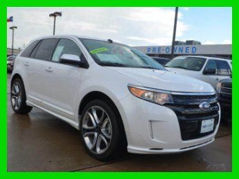 2013 ford edge sport 3.7l, 24k mi., navi, leather, ford cpo 7yr.100k