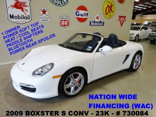 09 boxster s conv,automatic,pwr top,htd/cool lth,bose,18in whls,23k,we finance!!