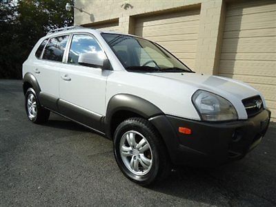 2006 hyundai tucson gls/dvd/6cyl!wow!white!warranty!look!