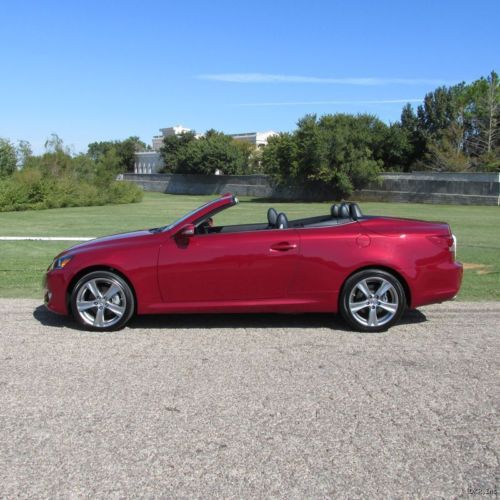 2012 is 250c hardtop convertible mrn/blk lthr auto 23k why buy new