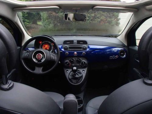 2012 - Fiat 500C Pop Cabrio - 6600 miles - Blue Convertible GREAT Condition 500, US $16,450.00, image 11
