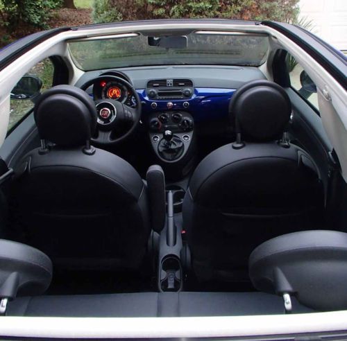 2012 - Fiat 500C Pop Cabrio - 6600 miles - Blue Convertible GREAT Condition 500, US $16,450.00, image 12