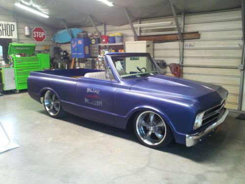 1971 chevy blazer custom bagged c10 shop truck rat rod blue blazin