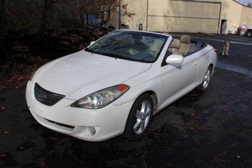 2004 toyota solara sle convertible pearl white with tan interior