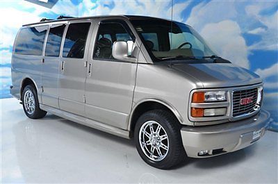 G1500 conversion van leather 2 tvs captains carfax certified low miles van